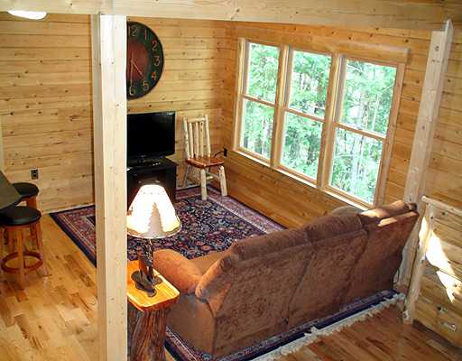 maine lake log home photo