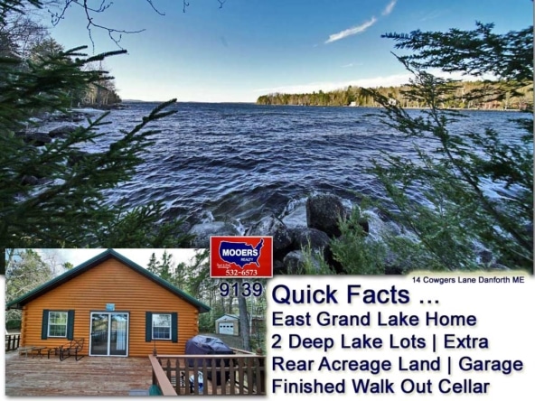 For Sale Lakefront Waterfront, 14 Cowgers Lane, Danforth, Maine